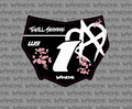 Motocutz Cherry Blossom x Unmanageable Front Plate Decal