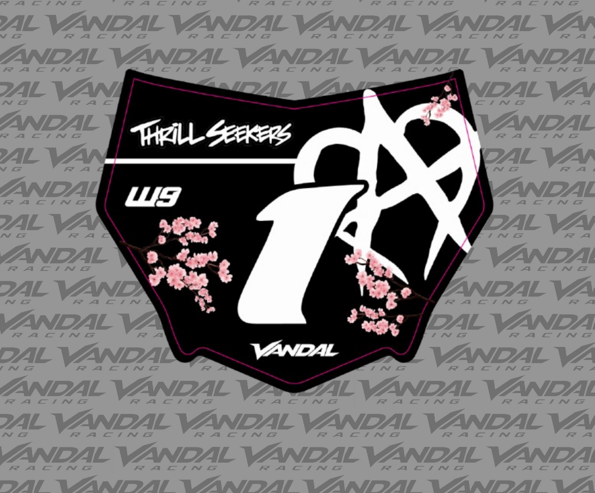 Motocutz Cherry Blossom x Unmanageable Front Plate Decal